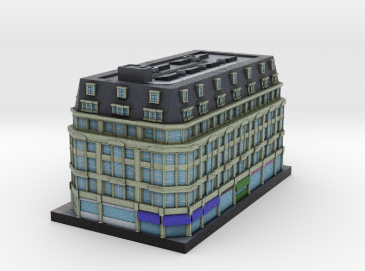 London Set 1 Apartments above Shopping Strip 3 x 4 3d printed 
