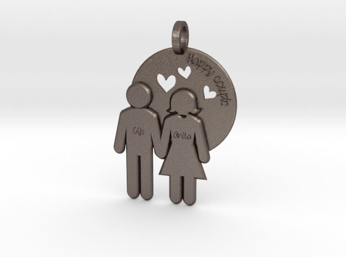 Wedding Present Pendant husband and wife 3d printed