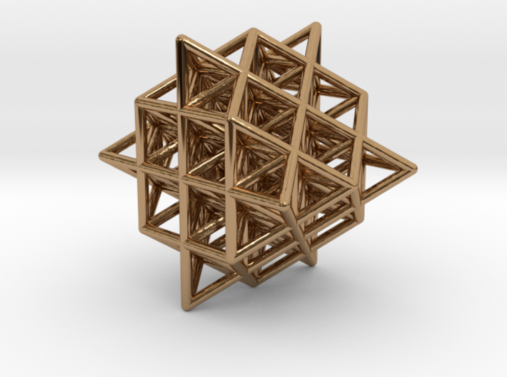 Isometric Vector Matrix - 64 Tetrahedron Grid 3d printed