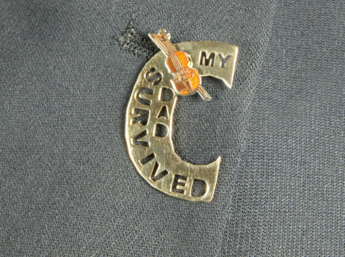 My Dad Survived The Big C Pin/Pendant/Fob, Cut-Out 3d printed Pin not included