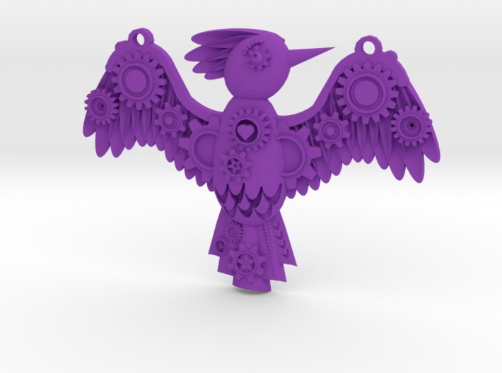 Steampunk Bird Pendant 3d printed