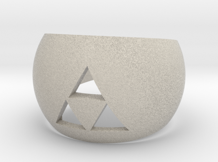 Triforce Cut Out Ring II size 7 3d printed
