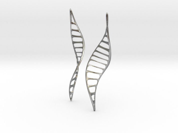 DNA Leaf Earrings 3d printed