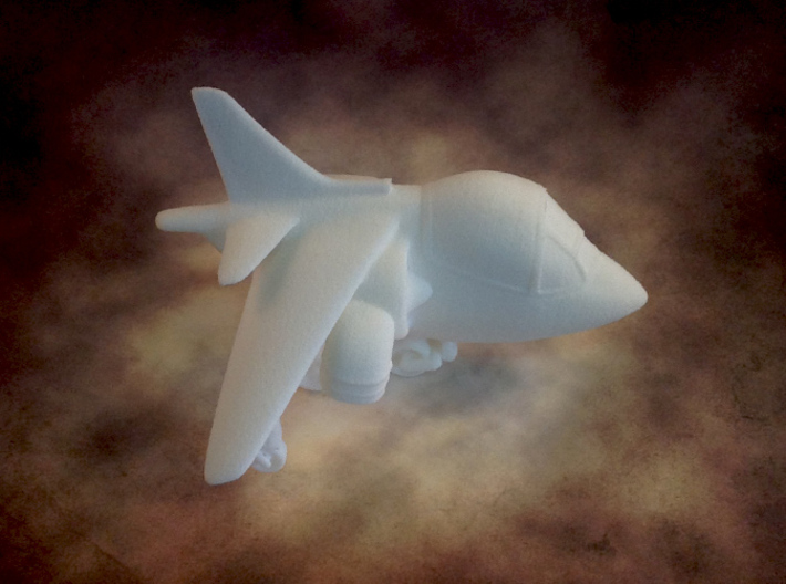 Cartoon Harrier Jump Jet 3d printed Photograph of printed model