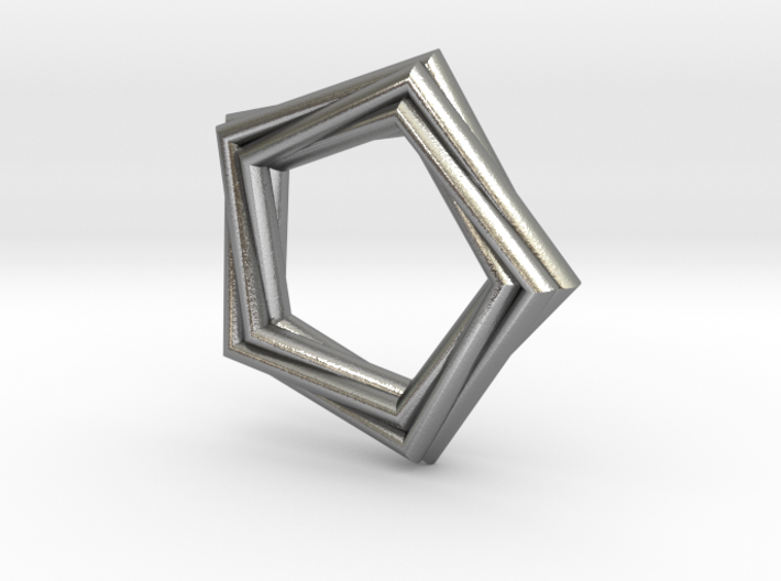 Pentagonal Pendant or Ring 3d printed