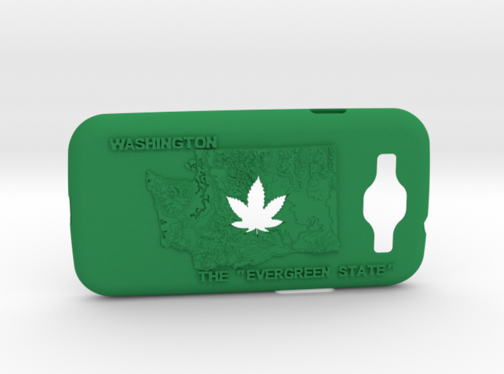 Galaxy S3 Washington Marijuana Leaf 3d printed 