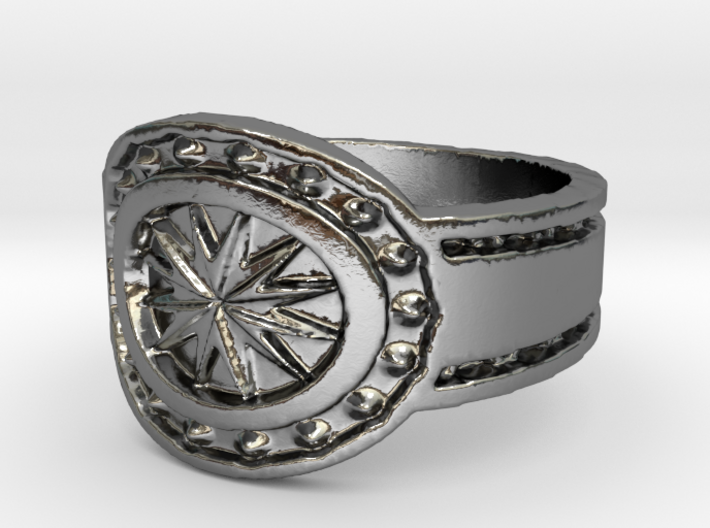 Wild West statement Ring (Size 8) 3d printed