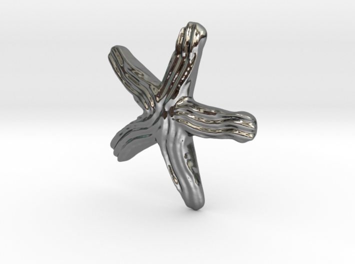 Groovy Starfish Earring 3d printed