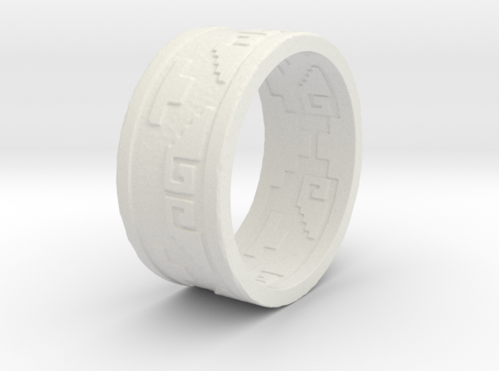 Aztec Ring 3d printed