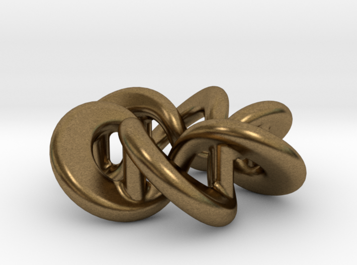 Flared Circular Double Helix Pendant 3d printed