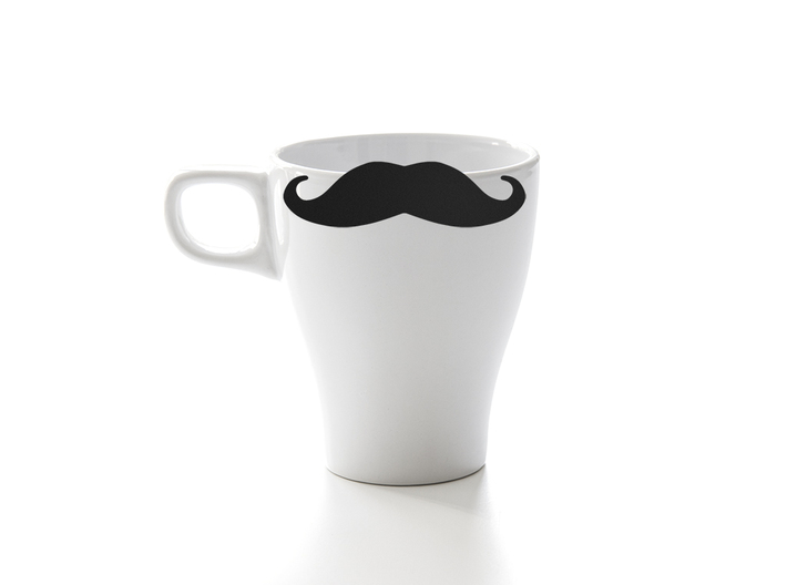 Mug &amp; glass accessories Mustache 5 3d printed