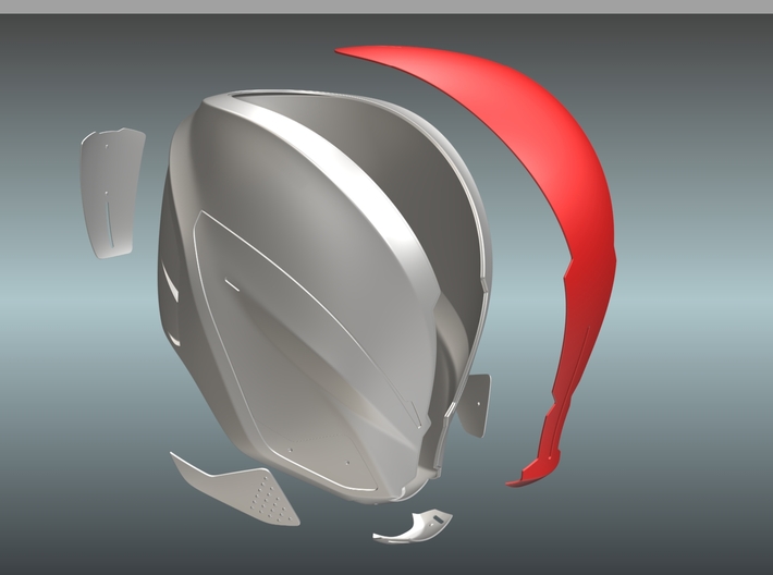 Part 2/3_Tron Legacy Quorra Helmet 3d printed