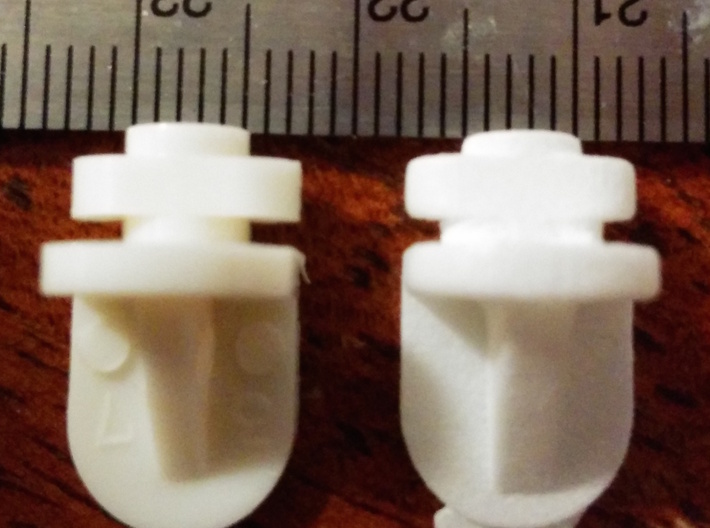 Twist-in Cabinet Replacement Shelf Pins, 4 Pack 3d printed original on left, print on right