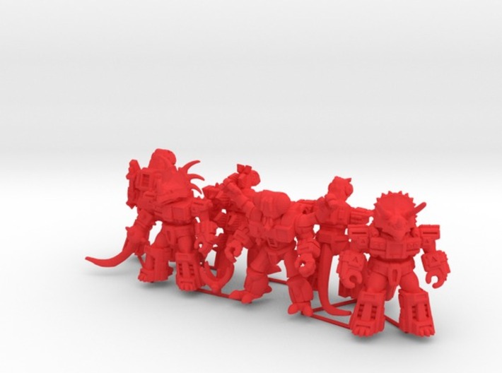 MiniCreatures: Six Pack 1 3d printed Render, opposite view