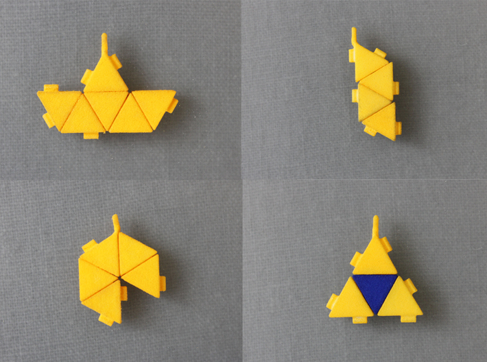 Triangle Block Earrings 3d printed 