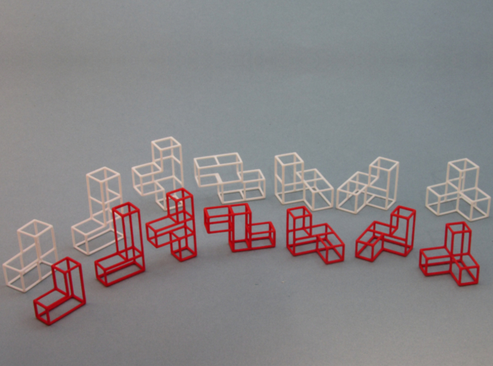 "SOMA's Revenge" - Inner Parts Only 3d printed Inner parts in red, Outer parts in white