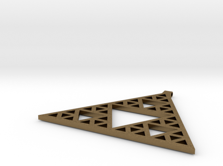 Sierpinski's Triangle Pendant 3d printed