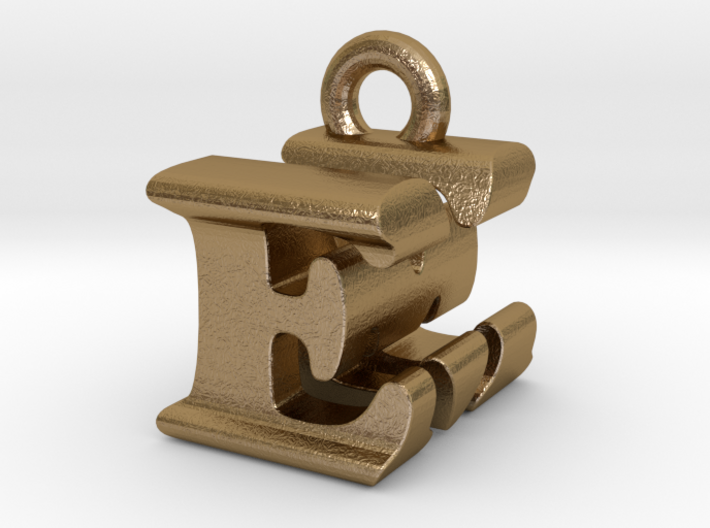 3D Monogram Pendant - EMF1 3d printed