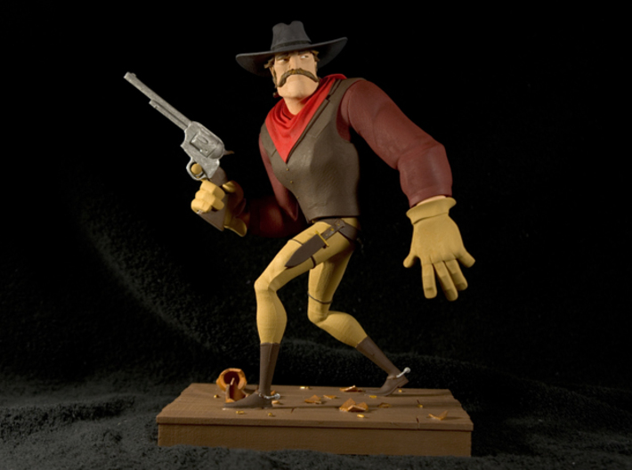 The Gunfighter (Large) 3d printed This is the result after hand painting it with Revell Aqua Paints. Not available as a painted piece.