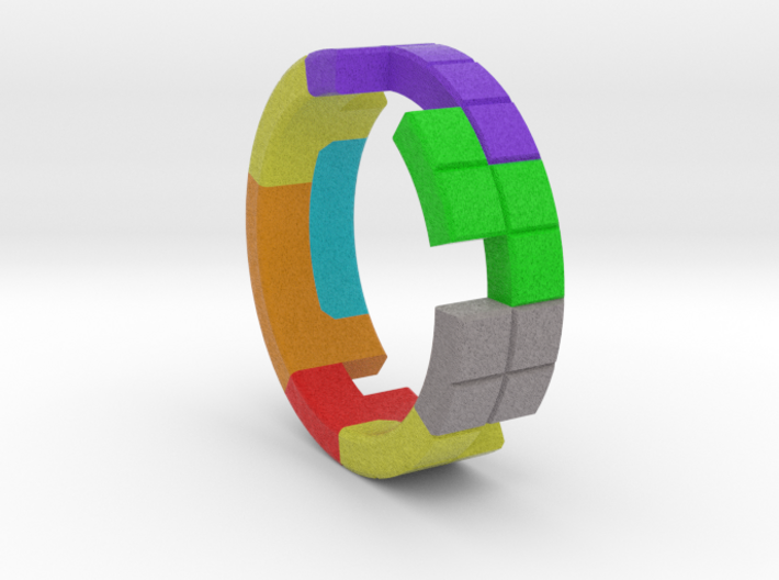 Tetris Ring Size 10 3d printed