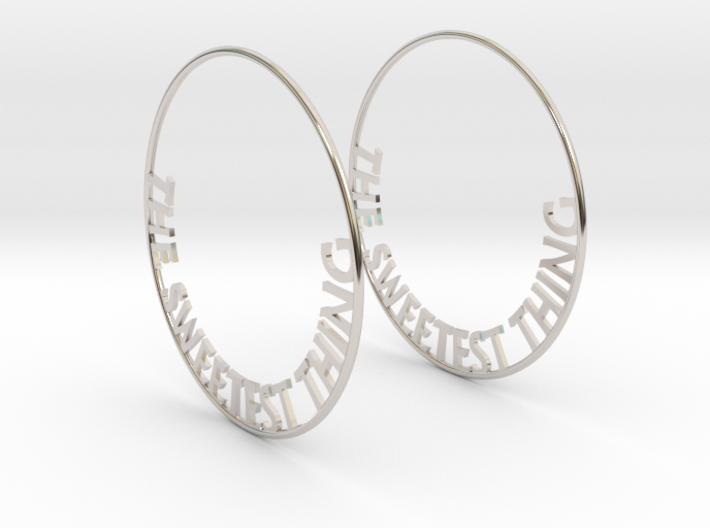 The Sweetest Thing Hoop Earrings 60mm 3d printed