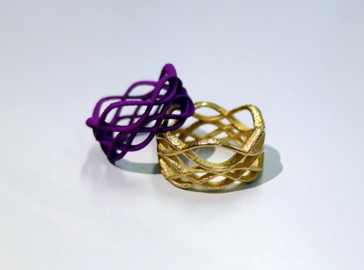 Skaters Ring 3d printed Lilla S&amp;F P and Goldsteel rings