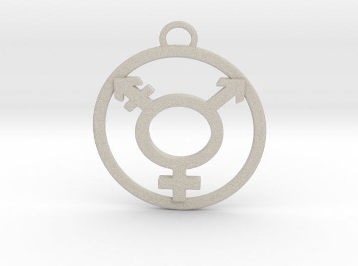 TransGender Pendant-Simple 3d printed