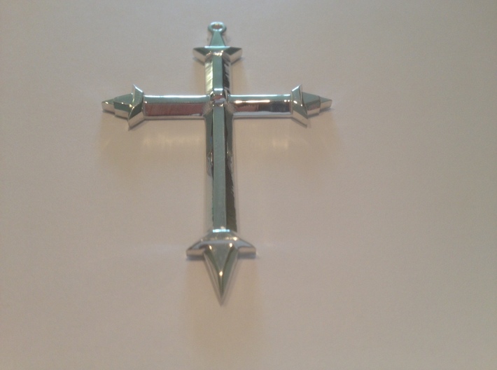 Medieval Style Cross Pendant Charm 3d printed 