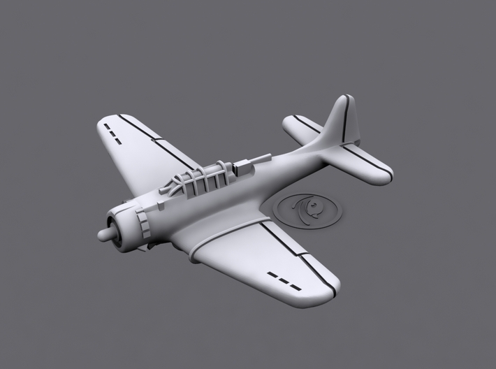 1/900 Douglas SBD Dauntless (x12) 3d printed 3D software render