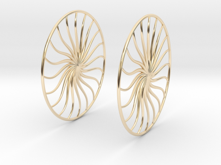 Flowerish 4 Big Hoop Earrings 60mm 3d printed