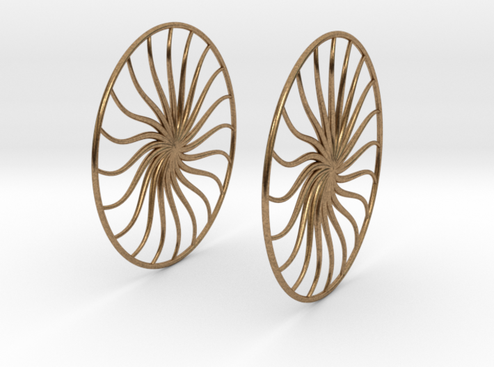 Flowerish 4 Big Hoop Earrings 60mm 3d printed