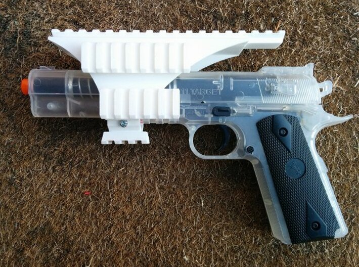 Pistol Hex-Rail 3d printed