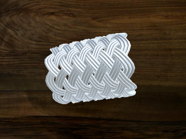 Turk's Head Knot Ring 12 Part X 9 Bight - Size 7 3d printed