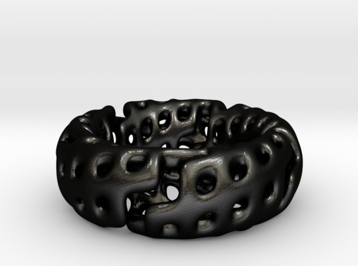 Volcanic Revival Ring 3d printed