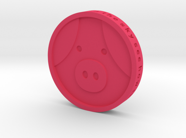 Pigcoin Plastic 3d printed 
