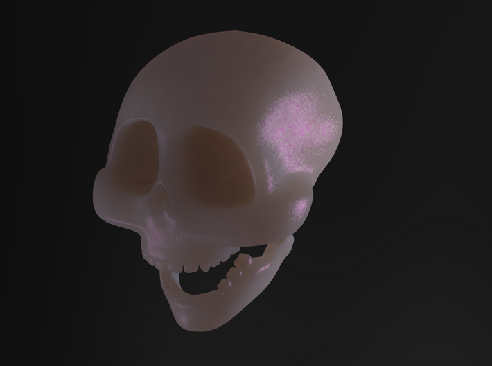 cartoon skull 3d printed