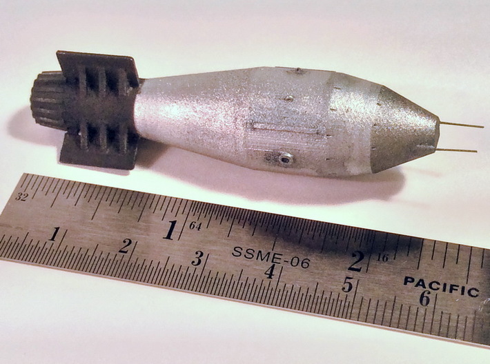 1:144 Tsar Bomb Russian 50 Megaton Nuclear Weapon 3d printed Finished Model