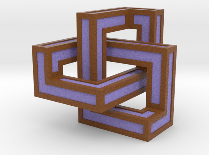 Cubic Trefoil Knot - Color 3d printed 