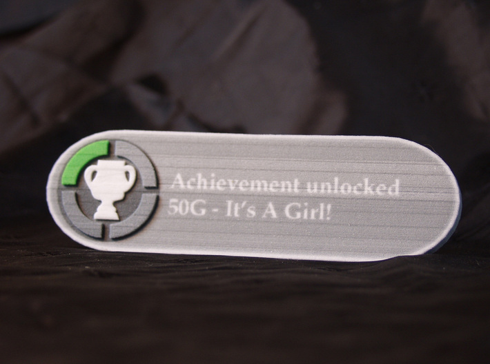 Achievement It's a girl 3d printed