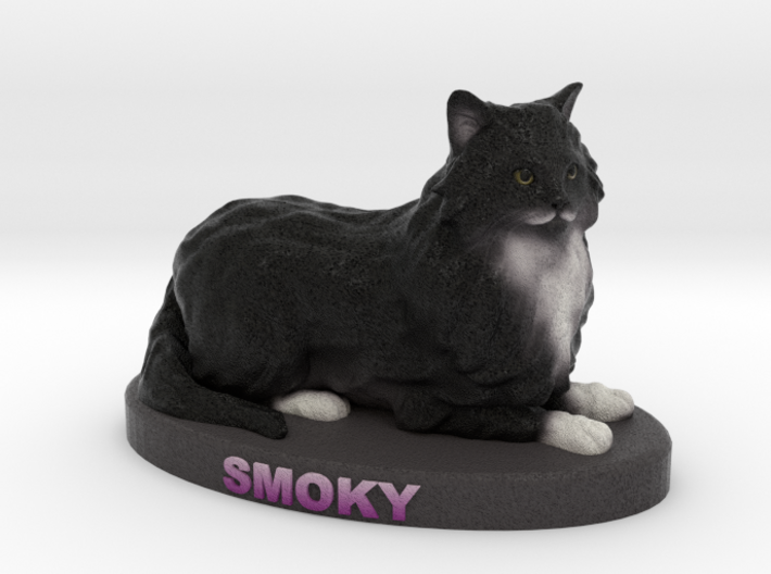 Custom Cat Figurine - Smoky 3d printed
