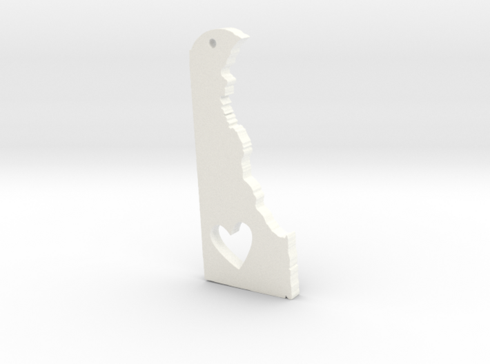 I heart Delaware Necklace 3d printed