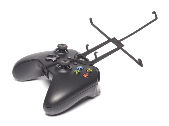 Controller mount for Xbox One & Apple iPad Air 2 3d printed Without phone - A Nexus 7 and a black Xbox One controller