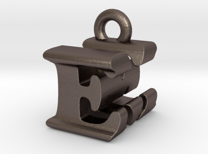 3D Monogram Pendant - EMF1 3d printed