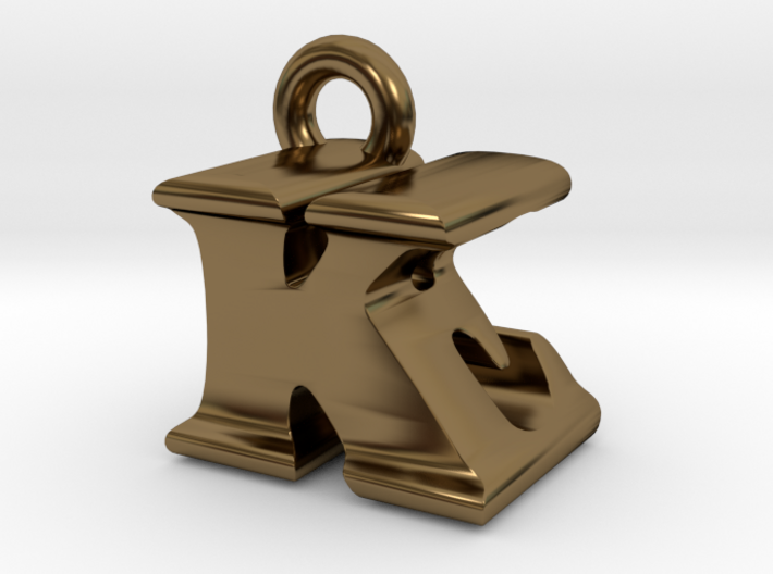 3D Monogram Pendant - KEF1 3d printed