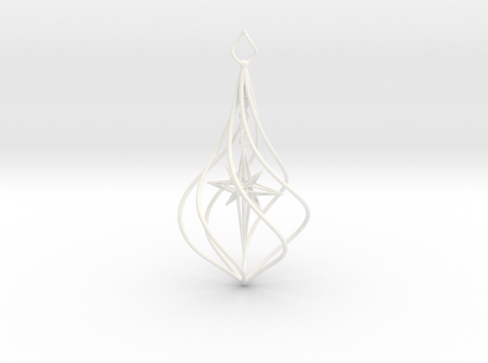 Christmas Tree Ornament (Bauble) - North Star 3d printed Christmas Tree Ornament