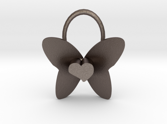 Cute Heart Butterfly Pendant 3d printed