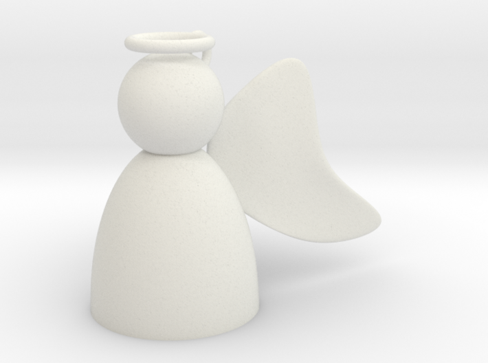 Angel with Wings Back 3d printed