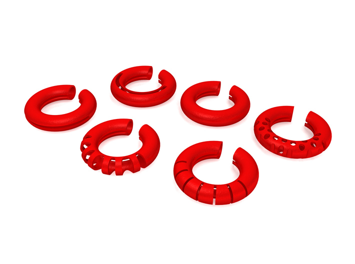Wine Rings 20|7 3d printed This set includes six rings.