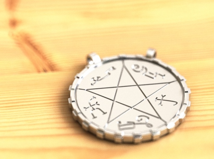 Devil's trap pendant 3d printed 