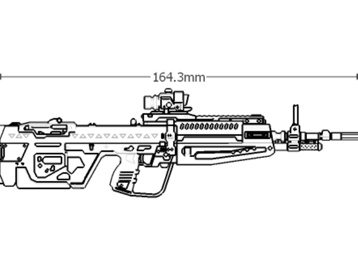1:6 Designated Marksman Rifle Human Sized w/ extra 3d printed 